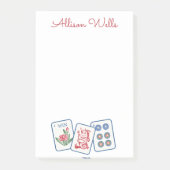 Waterverf Mahjong Tegels gepersonaliseerd Post-it® Notes (Voorkant)