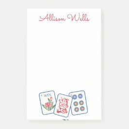 Waterverf Mahjong Tegels gepersonaliseerd Post-it® Notes