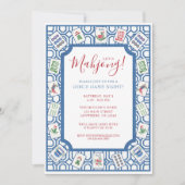 Waterverf Mahjong Tegels Partij Kaart (Voorkant)