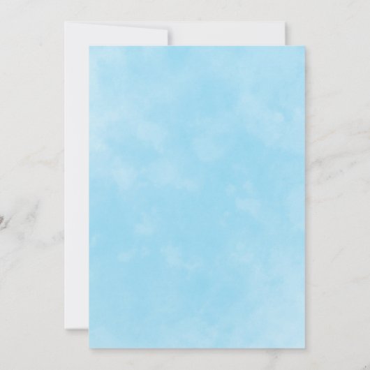 Waterverf Mailbox Boy Baby shower per post Kaart (Achterkant)