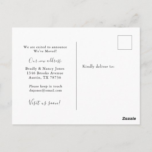 Waterverf Mailbox met Flowers Briefkaart (Achterkant)