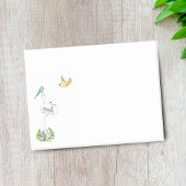 Waterverf mailbox met vogels post-it® notes
