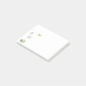 Waterverf mailbox met vogels post-it® notes (Schuin)