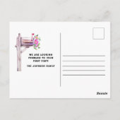 Waterverf Mailbox We hebben de aankondiging verpla Briefkaart (Achterkant)