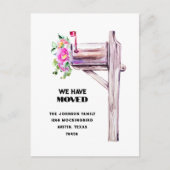 Waterverf Mailbox We hebben de aankondiging verpla Briefkaart (Voorkant)