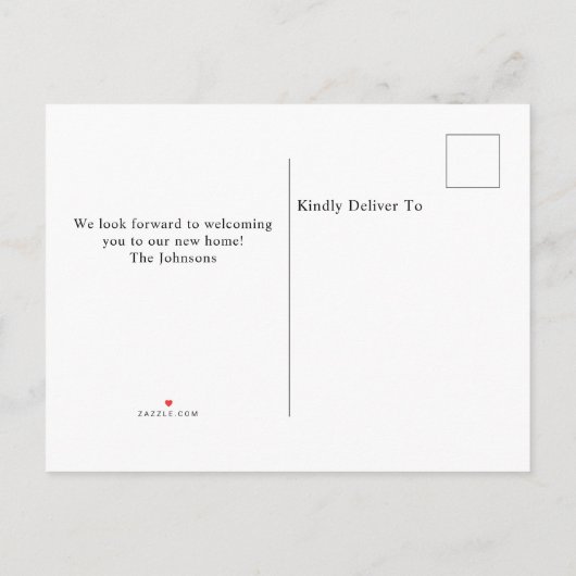 Waterverf mailbox We zijn verhuisd Aankondigingskaart (Achterkant)