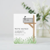 Waterverf mailbox We zijn verhuisd Aankondigingskaart (Staand voorkant)