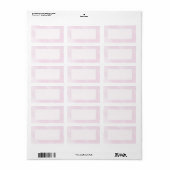 Waterverf Mailing Label, roze Etiket (Full Sheet)
