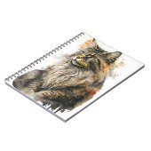 WATERVERF MAINE COON CAT NOTITIEBOEK (Linkerzijde)