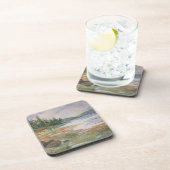 Waterverf Maine Landscape Water Forest Blue Green Bier Onderzetter (Rechterzijde)