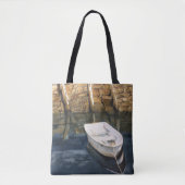Waterverf Maine Rowboot Harbour Kusthaven Canvas t Tote Bag (Voorkant)