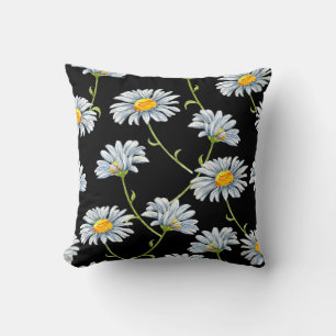Waterverf-maisies. Naadloze florale achtergrond me Kussen