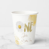 Waterverf maisy first Birthday Papieren Bekers (Achterkant)