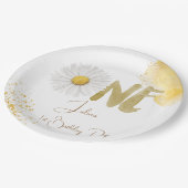 Waterverf maisy first Birthday Papieren Bordje (Gekanteld)