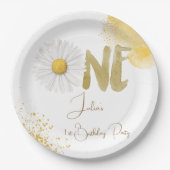 Waterverf maisy first Birthday Papieren Bordje (Voorkant)