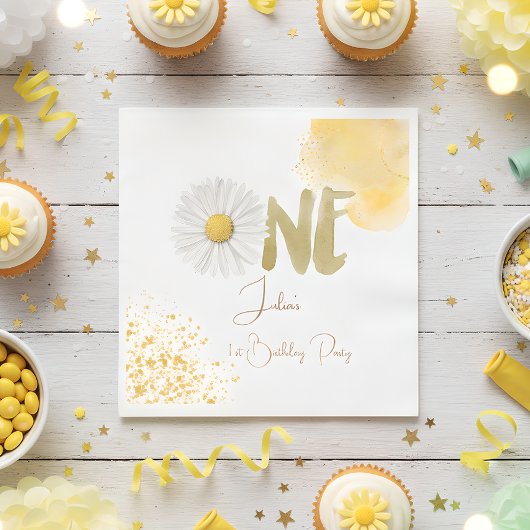 Waterverf maisy first Birthday Servet