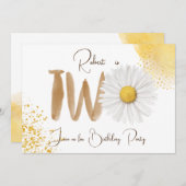 Waterverf maisy tweede uitnodiging (Voorkant / Achterkant)