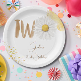 Waterverf maisy tweede verjaardag papieren bordje