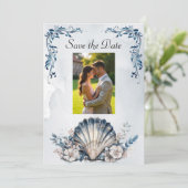 Waterverf Majestic Mia Beach Bewaar de datum Save The Date (Staand voorkant)