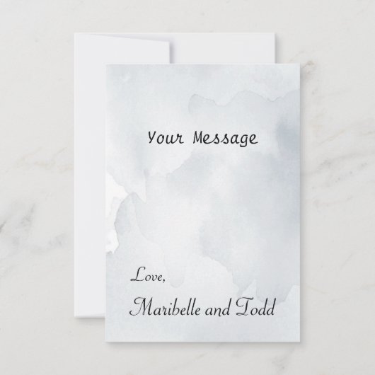 Waterverf Majestic Mia Beach Dank u kaarten (Achterkant)