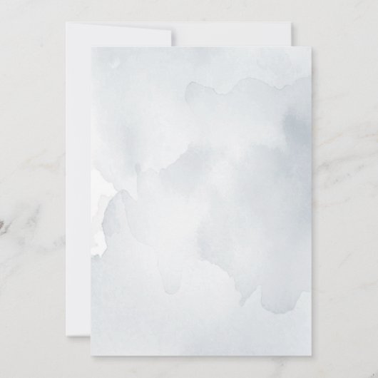 Waterverf Majestic Mia Beach Huwelijksuitnodiging Kaart (Achterkant)