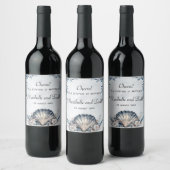 Waterverf Majestic Mia Wedding Wine Label Wijn Etiket (Flessen)