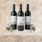 Waterverf Majestic Mia Wedding Wine Label Wijn Etiket