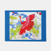 Waterverf Majestic Swan in Clouds Wings Spread Deurmat (Voorkant)