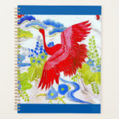Waterverf Majestic Swan in Clouds Wings Spread Planner (Voorkant)