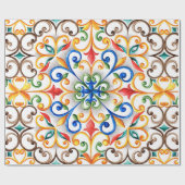 Waterverf majolica cadeaupapier (Vlak)