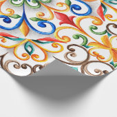 Waterverf majolica cadeaupapier (Hoek)
