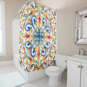 Waterverf majolica douchegordijn (In situ)