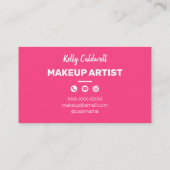 Waterverf make-up artiest Glam Gold Pink Visitekaartje (Achterkant)