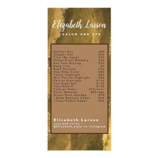 Waterverf Make-up Artiest Haar Salon Rack Kaart (Voorkant)