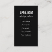 Waterverf make-up artist Visitekaartjes (Achterkant)