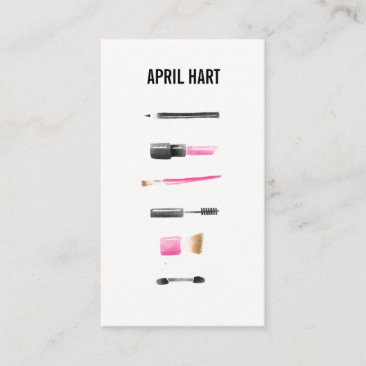 Waterverf make-up artist Visitekaartjes (Voorkant)