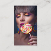 Waterverf make-up logo Qr code 2 foto's Visitekaartje (Achterkant)