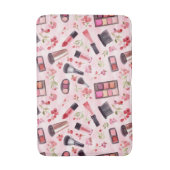 Waterverf make-up schoonheidspatroon met bloemen badmat (Voorkant Verticaal)