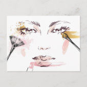 Waterverf Makeup Face Briefkaart (Voorkant)