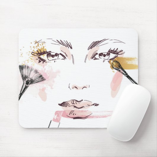 Waterverf Makeup Face Muismat (Met muis)