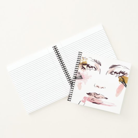 Waterverf Makeup Face Notitieboek (Binnen)