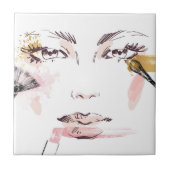 Waterverf Makeup Face Tegeltje (Voorkant)