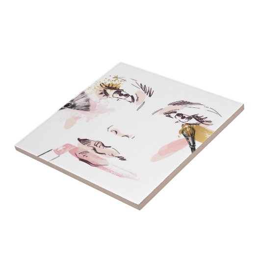 Waterverf Makeup Face Tegeltje (Zijkant)