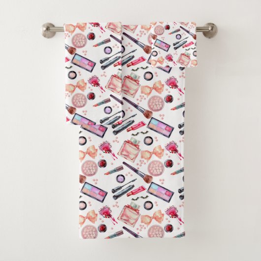 Waterverf Makeup Patroon Bad Handdoek (Insitu)