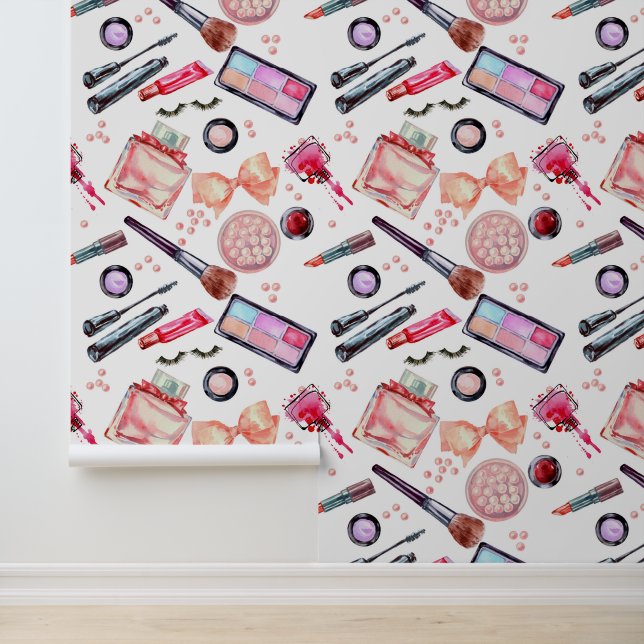Waterverf Makeup Patroon Behang (Applicatie)