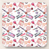 Waterverf Makeup Patroon Bier Onderzetter (Voorkant)