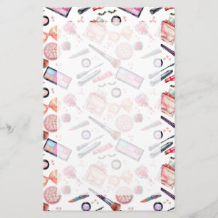 Waterverf Makeup Patroon Briefpapier