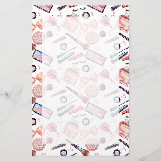 Waterverf Makeup Patroon Briefpapier (Voorkant)