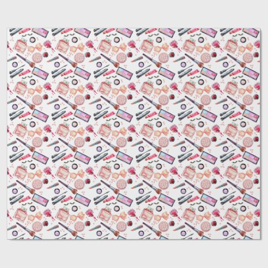 Waterverf Makeup Patroon Cadeaupapier (Vlak)