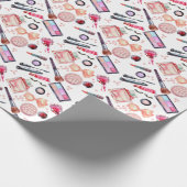 Waterverf Makeup Patroon Cadeaupapier (Hoek)